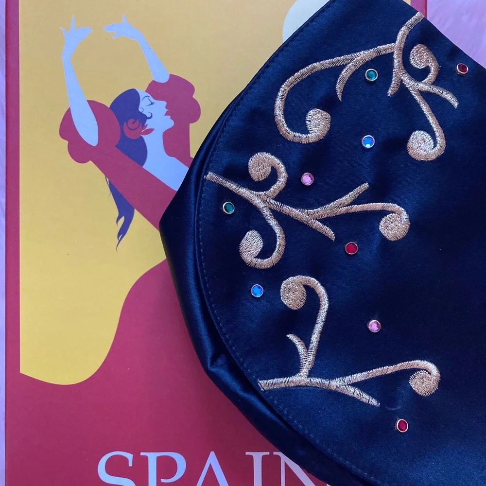 Stuart Weitzman Vintage Black Satin Purse - Picture 2 of 11